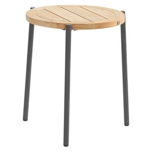 4Seasons Yoga Beistelltisch Garten Ø 45cm Aluminium/Teak
