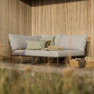 Houe Level 2 Cozy Eck-/Endmodul Aluminium/Sunbrella