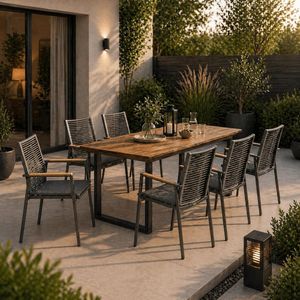 Musterring Amsterdam Gartenmöbel-Set L (6 Plätze) Tisch 200x100cm