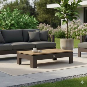 Apple Bee Sticks & More Loungetisch 87x44cm Aluminium/Teak