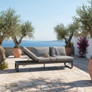 Zebra Fly Gartenloungesofa verstellbar Aluminium/Olefin