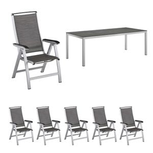Kettler Forma II Gartenmöbel-Set L (6 Plätze) mit OUTLIV. Tisch 220x100cm