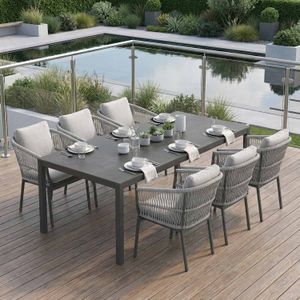 OUTLIV. Alicante Gartenmöbel-Set L (6 Plätze) Tisch 220x100cm