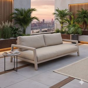 Zebra Cozy Gartenloungesofa Sitztiefe verstellbar Aluminium/Rope/Sunproof