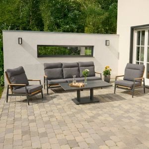 Siena Garden Roma Loungeset Aluminium/Geflecht