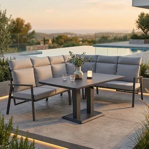 OUTLIV. Milano Dininglounge Tisch 150x90cm Aluminium/Polyester