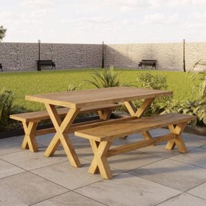 OUTLIV. Dublin Gartenmöbel-Set 3-tlg. Tisch 180x100cm