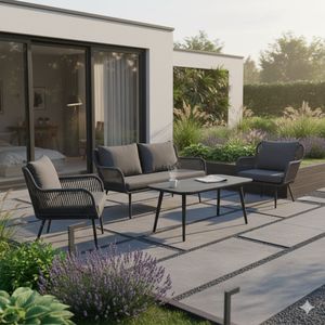LC Garden Sunera Loungeset inkl. Loungetisch Aluminium/Rope/Olefin