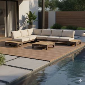 Apple Bee Sticks & More Ecklounge inkl. Loungetische Aluminium/Bee Wett