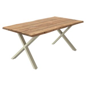 OUTLIV. Negara Gartentisch Edelstahl/Teak recycelt