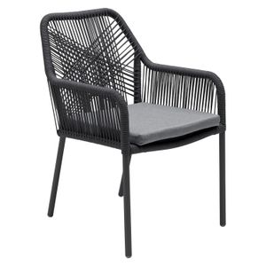LC Garden Stilo Stapelsessel Aluminium/Rope mit Sitzkissen