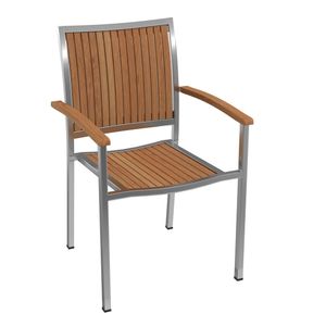 OUTLIV. Pasadena Stapelsessel Edelstahl/Teak