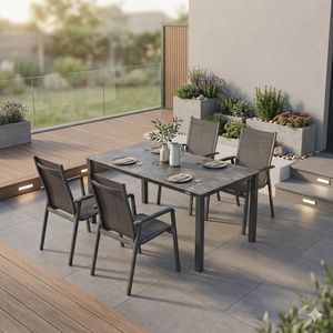 MWH Elements Gartenmöbel-Set M (4 Plätze) Tisch 160x90cm