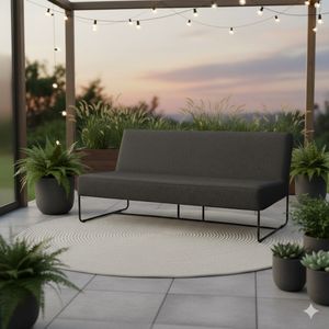Stern Mia Gartenloungesofa Edelstahl/Polyacryl
