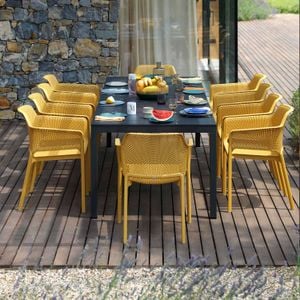 Nardi Net Gartenmöbel-Set 11-tlg. Tisch 210/280x100cm