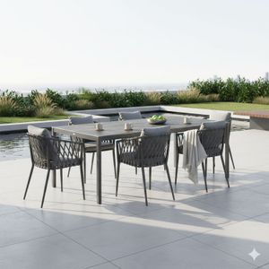 LC Garden Sunrepo Gartenmöbel-Set L (6 Plätze) mit OUTLIV. Tisch 220x100cm