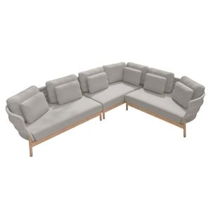 4Seasons Avalon Ecklounge 4-tlg. Teak/Rope