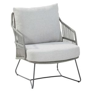 4Seasons Sempre Loungesessel Edelstahl/Rope inkl. Kissen