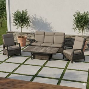 Siena Garden Corido Gartenmöbel-Set Tisch 160x90cm Gardino-Geflecht/Polypropylen