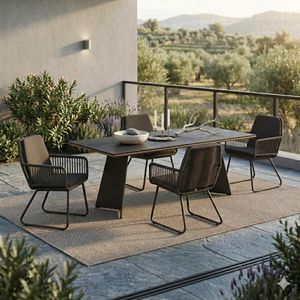 Zebra Flix Gartenmöbel-Set M (4 Plätze) Tisch 230x100cm