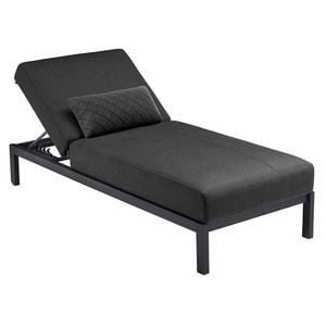 Kettler Pure Silver-Line Gartenliege verstellbar Aluminium/Sunbrella