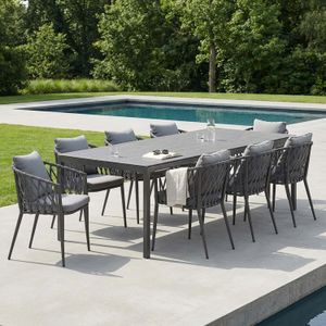 LC Garden Sunrepo Gartenmöbel-Set XL (8 Plätze) Tisch 160/240x100cm