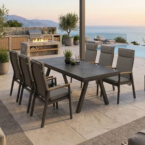 Interliving 7014 Gartenmöbel-Set L (6 Plätze) Tisch 200/260x100cm