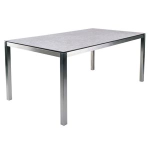 Zebra Opus Gartentisch 160x90cm Edelstahl/HPL