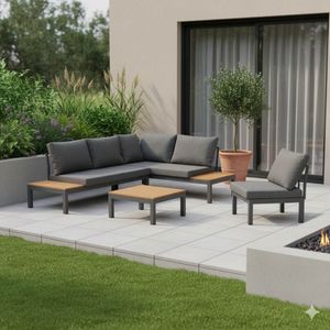 OUTLIV. Venedig Ecklounge inkl. Loungetisch Aluminium/Olefin