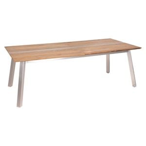 Zebra Linax Ausziehtisch 220/280x100cm Edelstahl/Teak