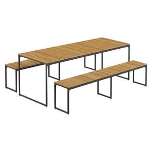 OUTLIV. Floris Gartenmöbel-Set 3-tlg. mit Tisch 210x78cm