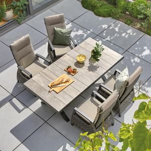 Siena Garden Corido Move Gartenmöbel-Set M (4 Plätze) Tisch 200/260x100cm