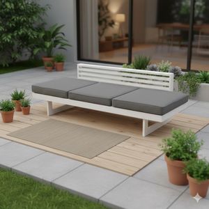 Stern New Holly Gartenloungesofa verstellbar Aluminium/Outdoorstoff