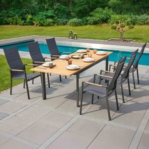 LC Garden Unicamo Gartenmöbel-Set L (6 Plätze) Tisch 180/240x90cm