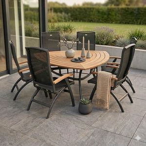 Hartman Da Vinci Gartenmöbel-Set L (6 Plätze) Tisch 170x170x170cm