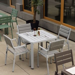 Kettler Latitude Gartenmöbel-Set M (4 Plätze) inkl. Sitz- und Rückenkissen Tisch 78x78cm