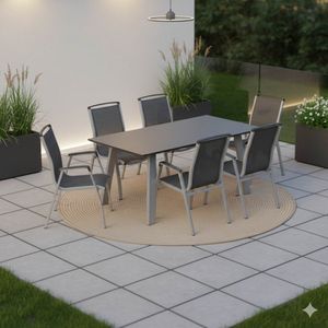 Kettler Forma II Gartenmöbel-Set L (6 Plätze) mit OUTLIV. Tisch 180x90cm