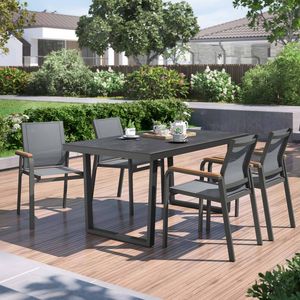 OUTLIV. Florenz Gartenmöbel-Set M (4 Plätze) Tisch 160x90cm