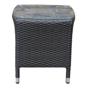 OUTLIV. Spain Beistelltisch 45x45cm Geflecht/Glas