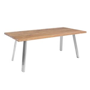 OUTLIV. Gartentisch 200x100cm Edelstahl/Teak recycelt