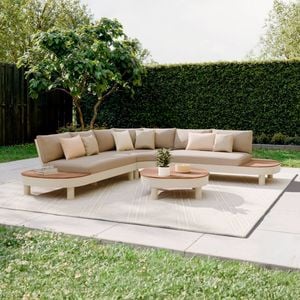 OUTLIV. California Ecklounge inkl. Loungetisch Aluminium/Teak/Olefin