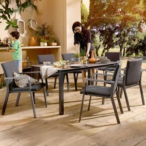 Kettler Rasmus Gartenmöbel-Set L (6 Plätze) Tisch 160x95cm