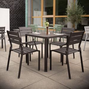 Kettler Latitude Gartenmöbel-Set M (4 Plätze) Tisch 78x78cm