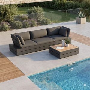 Solpuri Boxx Loungeset inkl. Loungetisch Aluminium/Acryl