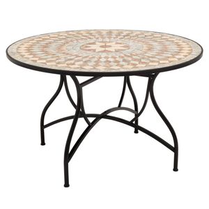 OUTLIV. Mosaik Gartentisch Ø120cm Eisen/Mosaik