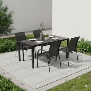 Kettler Tampa Gartenmöbel-Set M (4 Plätze) mit OUTLIV. Tisch 160x90cm