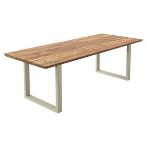 OUTLIV. Negara Gartentisch Edelstahl/Teak recycelt