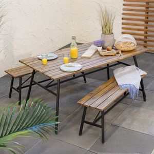 Outdoor Living Poznan Gartenmöbel-Set M (4 Plätze) Tisch 160x83,5cm
