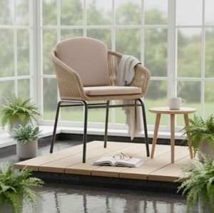 Cosmic Collection Rondo Gartensessel Stahl mit Sitz- und Rückenkissen
