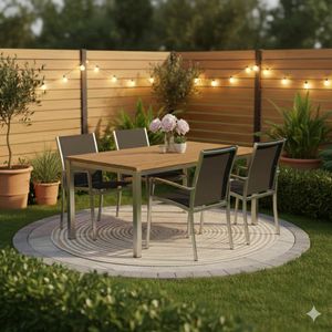 OUTLIV. Oviedo Gartenmöbel-Set M (4 Plätze) Tisch 160x90cm